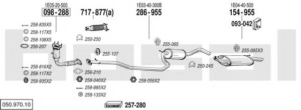Imagine Sistem de esapament BOSAL 050.970.10