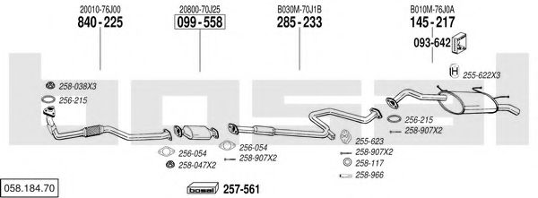 Imagine Sistem de esapament BOSAL 058.184.70