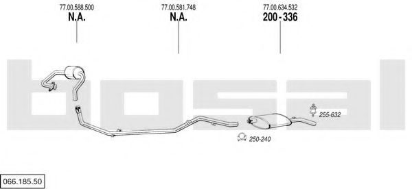 Sistem de esapament BOSAL 066.185.50