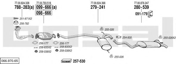 Sistem de esapament BOSAL 066.970.65