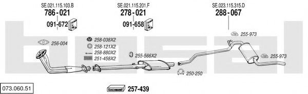 Imagine Sistem de esapament BOSAL 073.060.51