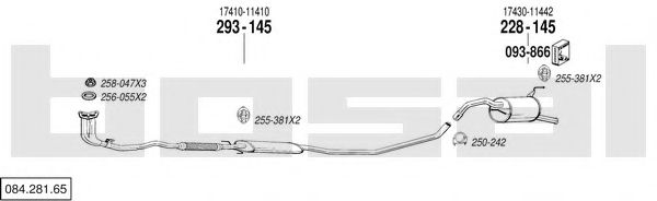 Sistem de esapament BOSAL 084.281.65