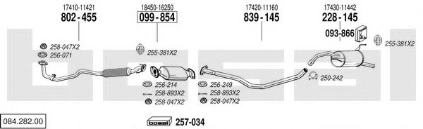 Sistem de esapament BOSAL 084.282.00