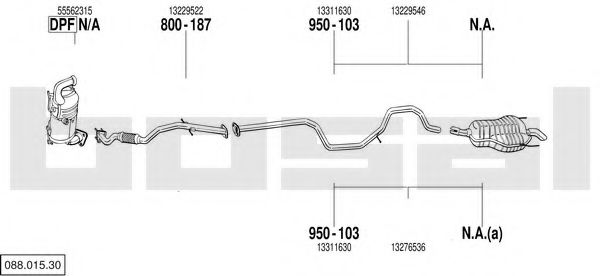Sistem de esapament BOSAL 088.015.30