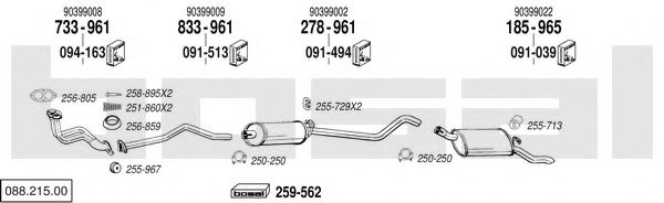 Sistem de esapament BOSAL 088.215.00