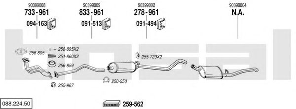 Sistem de esapament BOSAL 088.224.50