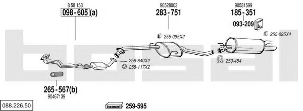 Sistem de esapament BOSAL 088.226.50