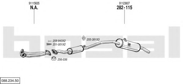 Sistem de esapament BOSAL 088.234.50