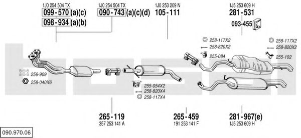 Imagine Sistem de esapament BOSAL 090.970.06