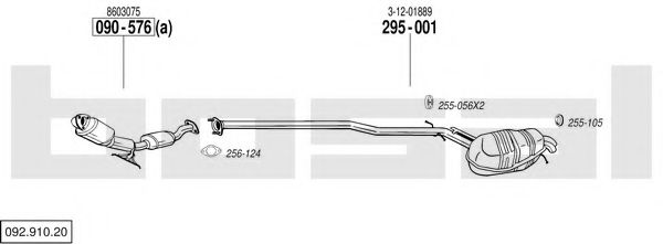 Sistem de esapament BOSAL 092.910.20