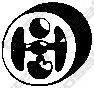 Imagine Banda cauciuc, sistem de esapament BOSAL 255-250
