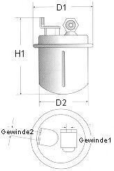 Imagine filtru combustibil CHAMPION L222/606