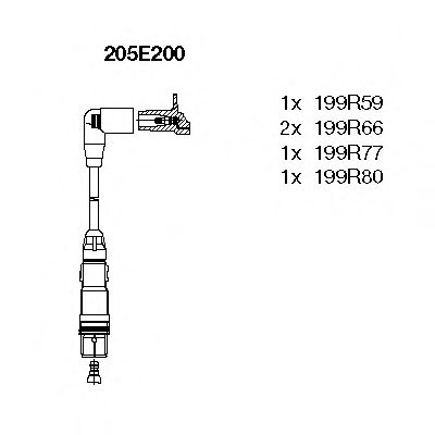 Imagine Set cablaj aprinder BREMI 205E200