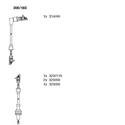 Imagine Set cablaj aprinder BREMI 300/183