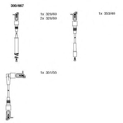 Imagine Set cablaj aprinder BREMI 300/667