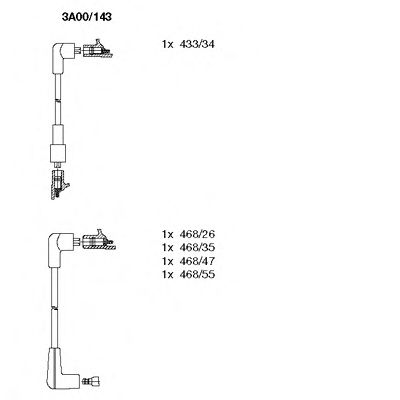 Imagine Set cablaj aprinder BREMI 3A00/143