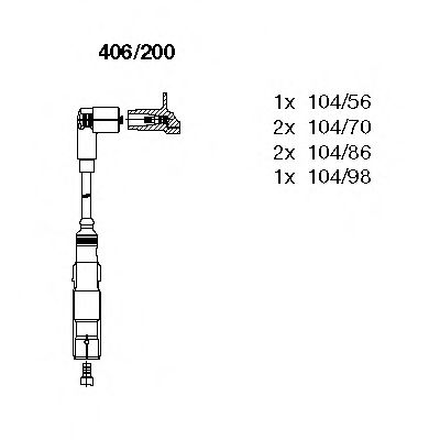 Imagine Set cablaj aprinder BREMI 406/200