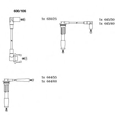 Imagine Set cablaj aprinder BREMI 600/106