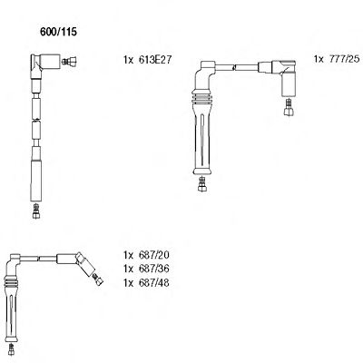 Imagine Set cablaj aprinder BREMI 600/115