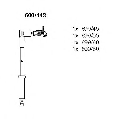 Imagine Set cablaj aprinder BREMI 600/143