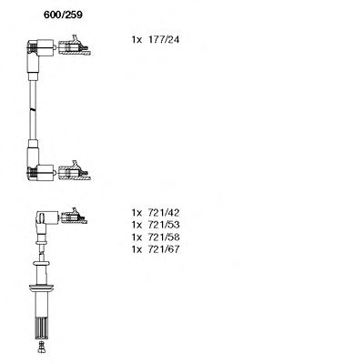 Imagine Set cablaj aprinder BREMI 600/259