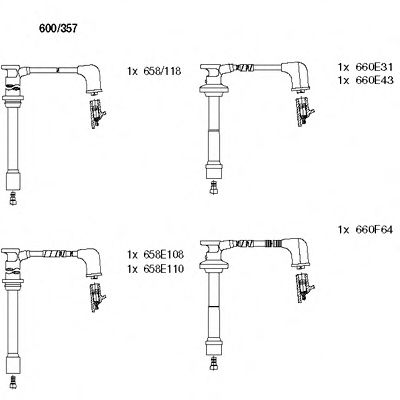 Imagine Set cablaj aprinder BREMI 600/357