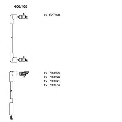 Imagine Set cablaj aprinder BREMI 600/409