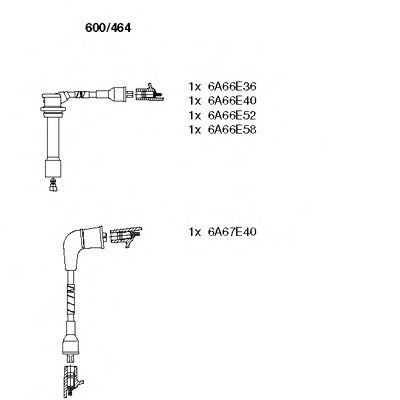 Imagine Set cablaj aprinder BREMI 600/464