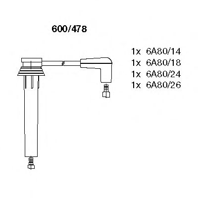 Imagine Set cablaj aprinder BREMI 600/478