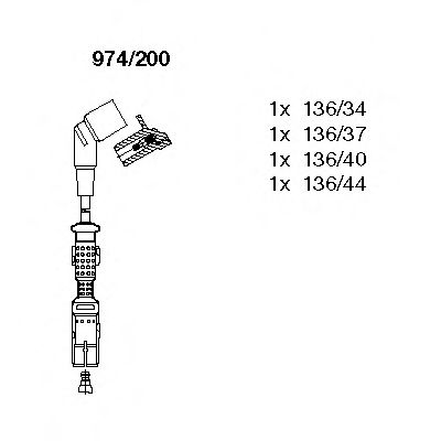 Imagine Set cablaj aprinder BREMI 974/200