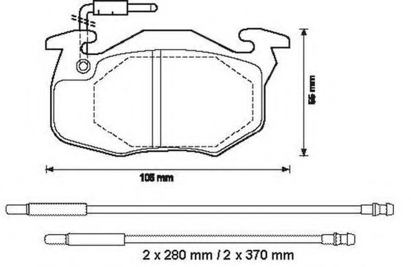 Imagine set placute frana,frana disc JURID 571525J-AS