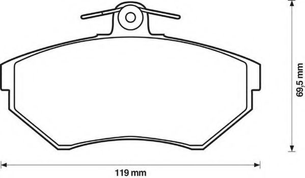 Imagine set placute frana,frana disc JURID 571969J-AS