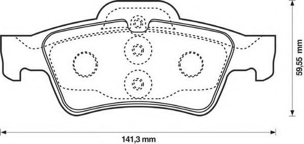 Imagine set placute frana,frana disc JURID 571989J-AS