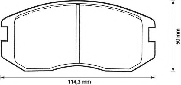 Imagine set placute frana,frana disc JURID 572375J