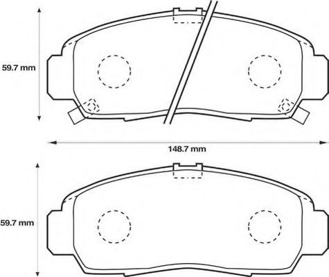 Imagine set placute frana,frana disc JURID 572449J