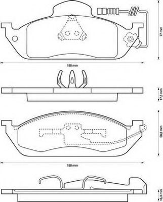 Imagine set placute frana,frana disc JURID 573034J