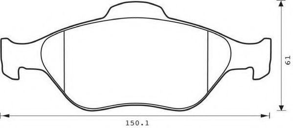 Imagine set placute frana,frana disc JURID 573041J