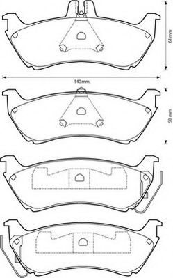 Imagine set placute frana,frana disc JURID 573148J