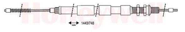 Imagine Cablu, frana de parcare BENDIX 431092B