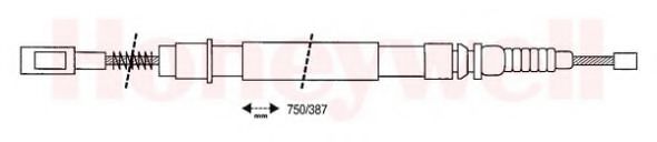 Imagine Cablu, frana de parcare BENDIX 431240B