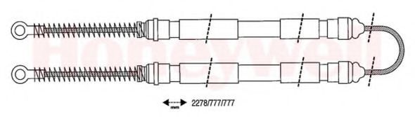 Imagine Cablu, frana de parcare BENDIX 432044B