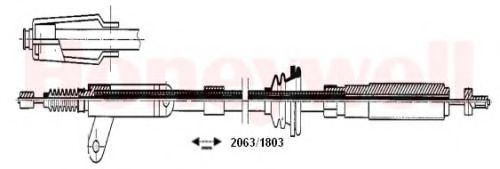 Imagine Cablu, frana de parcare BENDIX 432700B