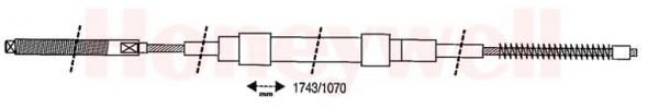 Imagine Cablu, frana de parcare BENDIX 432836B