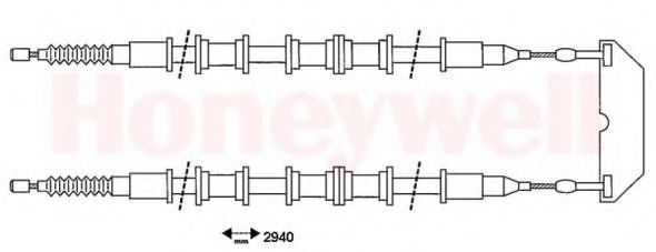 Imagine Cablu, frana de parcare BENDIX 432911B