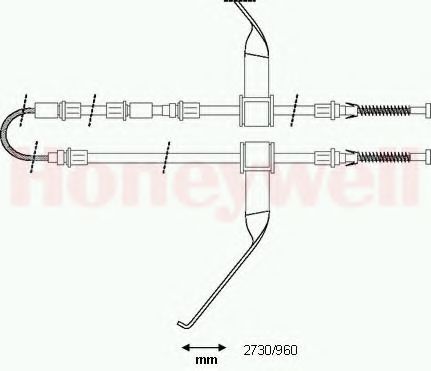 Imagine Cablu, frana de parcare BENDIX 433068B