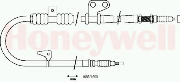 Imagine Cablu, frana de parcare BENDIX 434346B