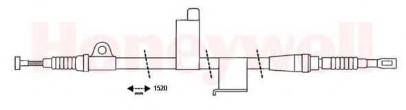 Imagine Cablu, frana de parcare BENDIX 434372B