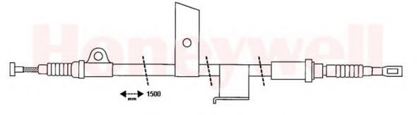 Imagine Cablu, frana de parcare BENDIX 434373B