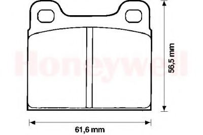 Imagine set placute frana,frana disc BENDIX 571213B