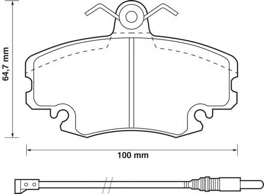 Imagine set placute frana,frana disc BENDIX 571526X